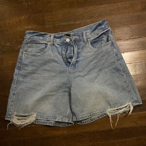 Sincerely Jules Light Blue Distressed Jean Shorts
